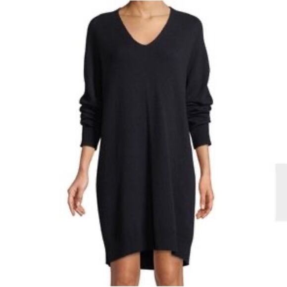 Vince Black V-Neck Sweater Dress - Picture 10 of 13